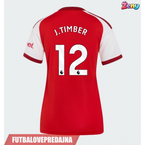 Lacne Ženy Futbalové dres Arsenal Jurrien Timber #12 2026-27 Krátky Rukáv - Domáci